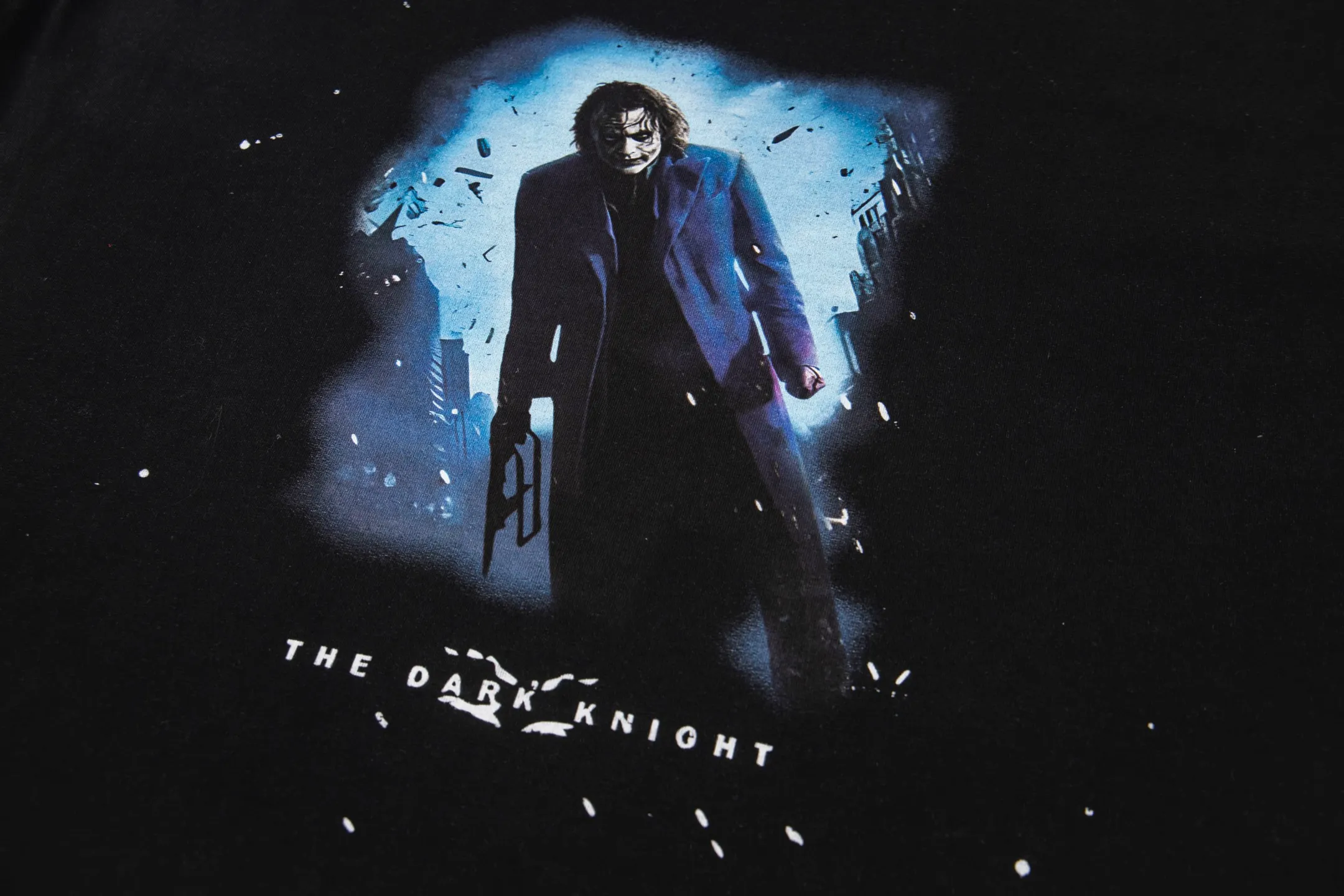 VT9270 P140💰 Saint Michael Dark Knight "Batman" direct-injection printing retro washed and distressed short-sleeved T-shirt small neck design digital direct-injection printing high street retro heavy Vintage short-sleeved size: S M L XL